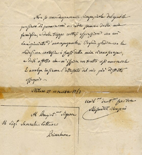 Lettera manzoni