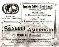 Pubblicit d'epoca della ditta Sanelli
